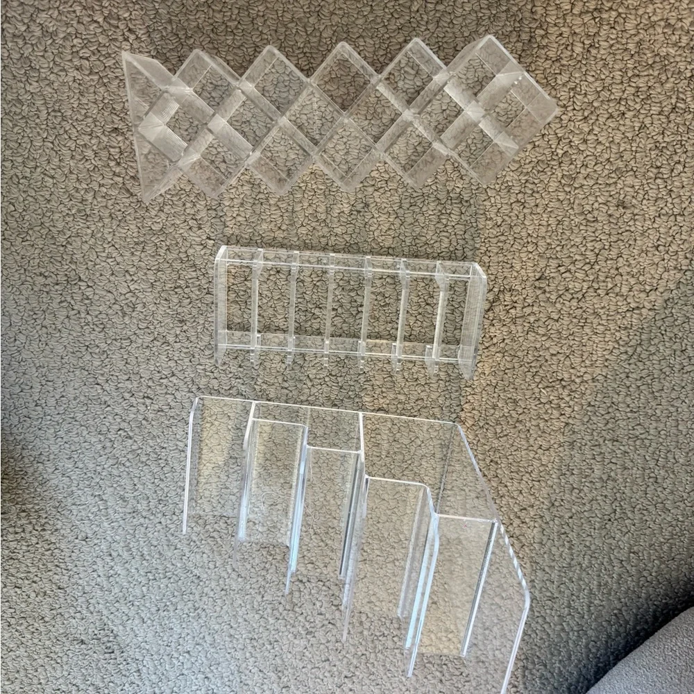 3 piece Clear Acrylic Display Stand For display and organizer